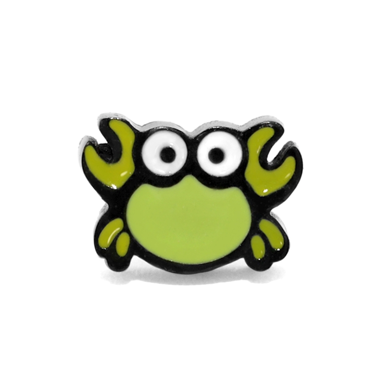 グリーン | 軟骨ピアス かに蟹クラブポップかわいいオレンジグリーン ボディピアス | ボディピアス専門店凛RIN