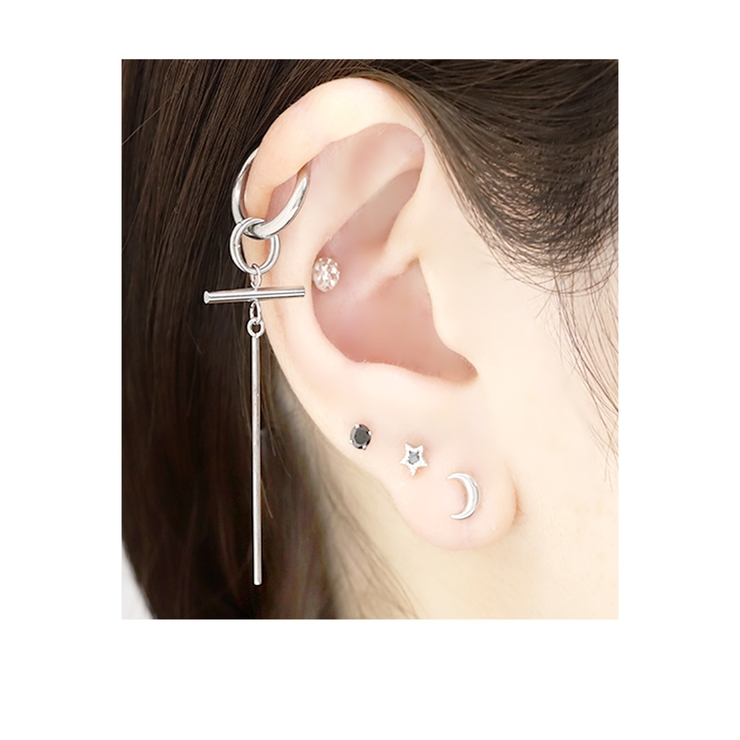 ステンレスピアス クロスチャーム十字架十字 リングピアス | ボディピアス専門店凛RIN | 詳細画像5 