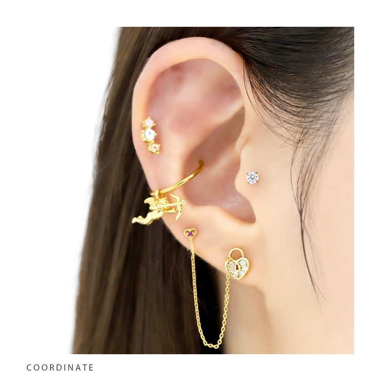 専用！！サークルピアス　Blue デザインピアス ボディピアス 軟骨ピアス 16G[品番：RINA0002171]｜ボディピアス
