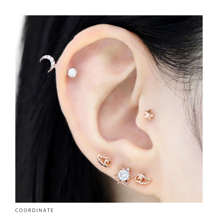 軟骨ピアス 星スター六芒星ジュエルシンプルキュービックジルコニア ボディピアス | ボディピアス専門店凛RIN | 詳細画像6 