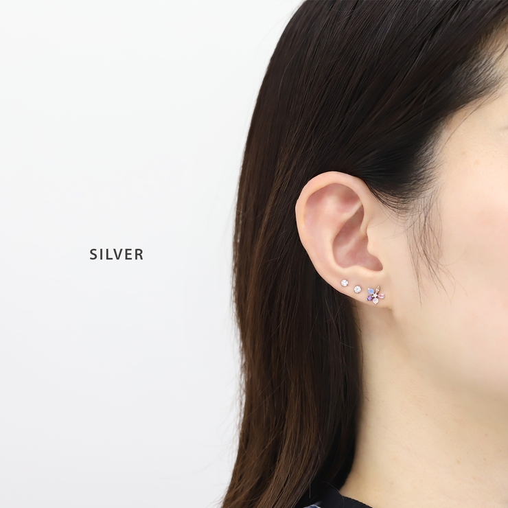 軟骨ピアス お花ジュエルフラワービジューきらきらカラフルかわいい ボディピアス | ボディピアス専門店凛RIN | 詳細画像4 