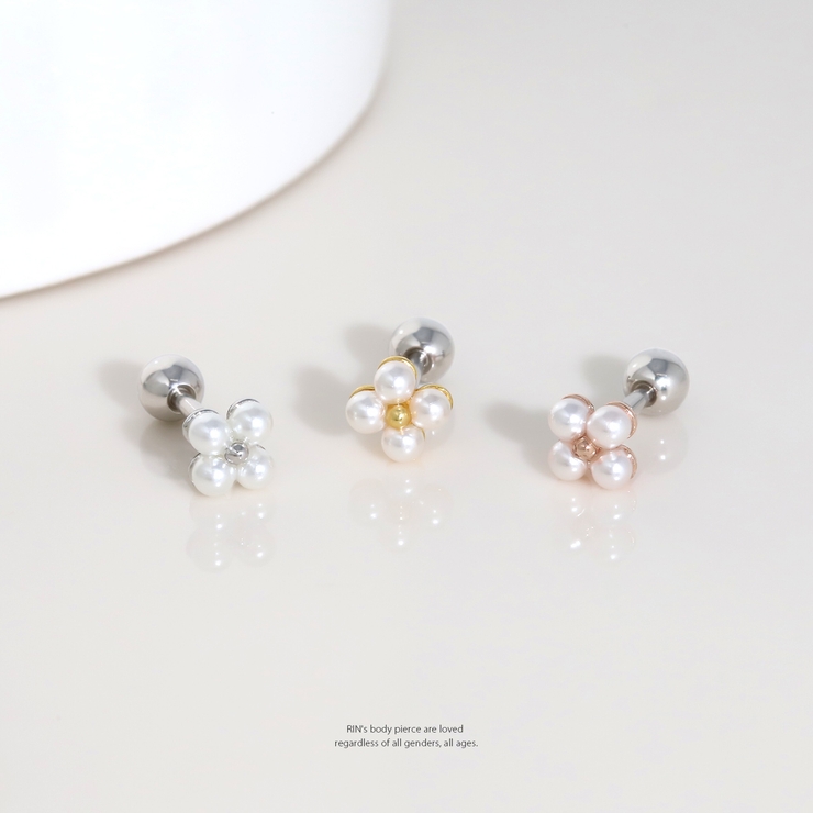 軟骨ピアス パール上品大人カワイイきれいめ高見えシンプル日常使い ボディピアス | ボディピアス専門店凛RIN | 詳細画像2 