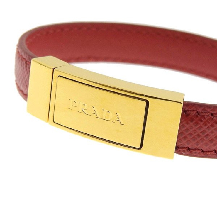 PRADA プラダ SAFFIANO レザー ブレスレット[品番：SESB0014570