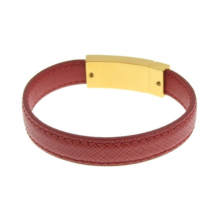 PRADA プラダ SAFFIANO レザー ブレスレット[品番：SESB0014570