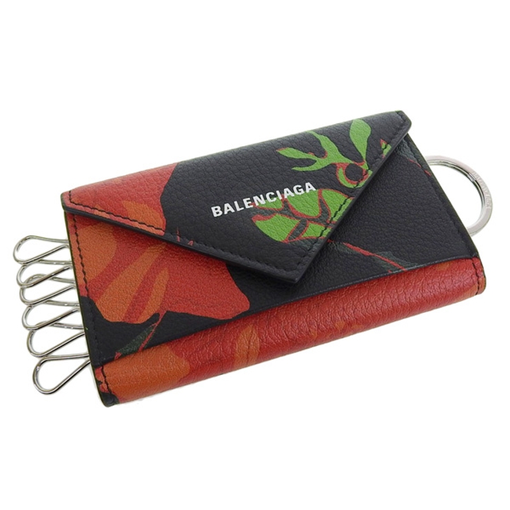 箱付き美品】BALENCIAGA 寂しく バレンシアガ6連キーケース ブラック