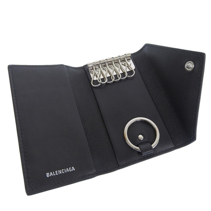 箱付き美品】BALENCIAGA 寂しく バレンシアガ6連キーケース ブラック