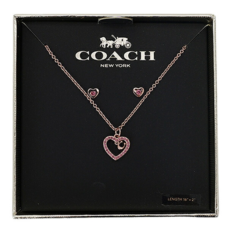 新品☆COACH(コーチ)シルバー メタル ネックレス ピアス 2点セット 新品☆COACH(コーチ)シルバー ネックレス ピアス 2点セット