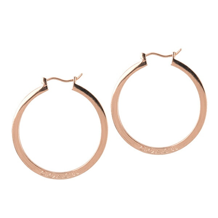 Coach コーチ HOOP EARRINGS ROSEGOLD | Riverall | 詳細画像1 