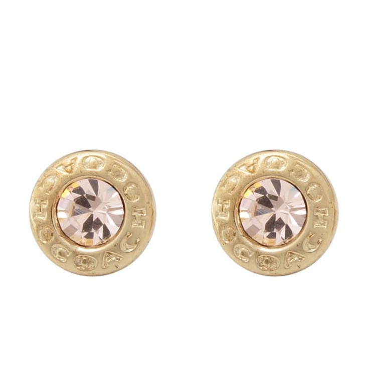 Coach open circle stone strand earrings Clearance