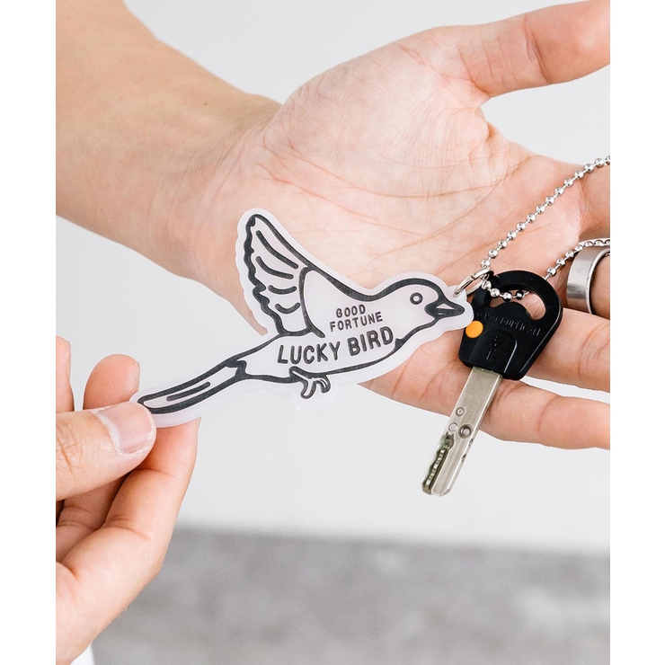 BIRD(クリーム) | キーホルダー アクリル アニマル | Rocky Monroe