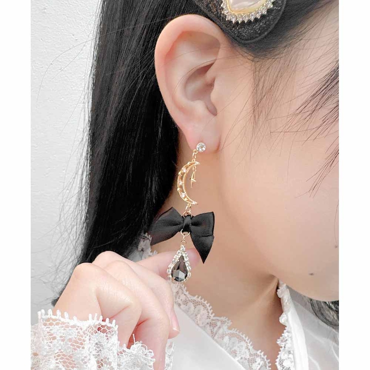楽天市場】ピアス レディース りぼん フックピアス 6月誕生石