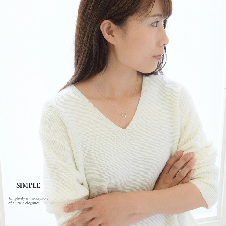 小ぶり V字型 ネックレス[品番：ESCA0000098]｜SEMSアクセサリー