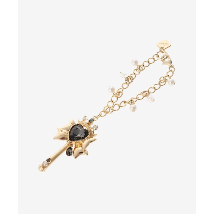 ブラック | 《推し事》ハートビジューバッグチャーム | & chouette