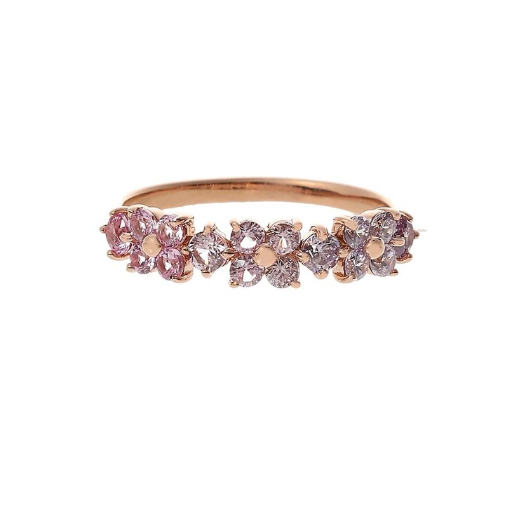 SILVER PGメッキ | フラワーモチーフバンド リング | Samantha Tiara