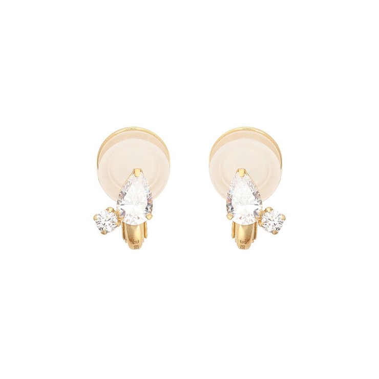 SILVER YGメッキ | ストーンドロップ イヤリング | Samantha Tiara