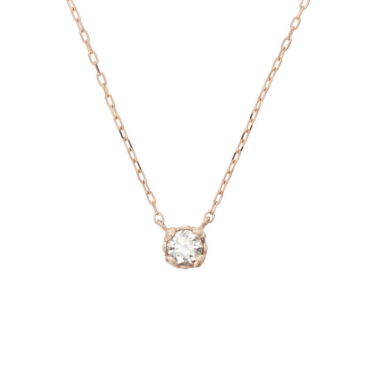 K18 SPG(PG) | K18 SPG 一粒ダイヤモンドネックレス(中) | Samantha Tiara