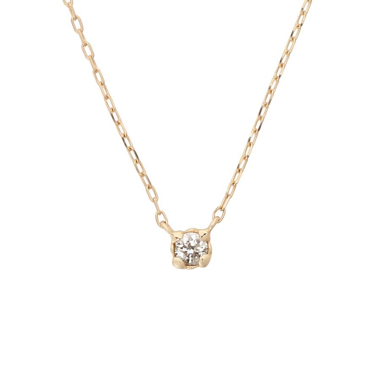 K18 YG | K18 YG 一粒ダイヤモンドネックレス(小) | Samantha Tiara