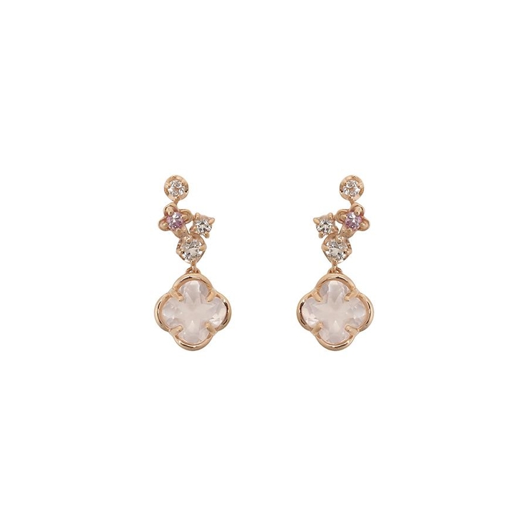 K10 PG フルーレットピアス[品番：STJW0003357]｜Samantha Tiara