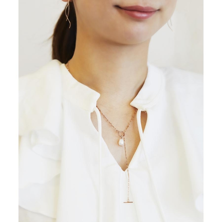 K14GF×メッキ | K14 GF マンテルパールネックレス | Samantha Tiara