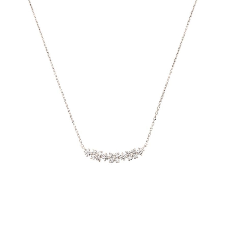 SILVER rhodiumメッキ | フラワーモチーフバンド ネックレス | Samantha Tiara