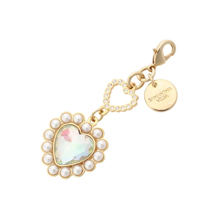 クリア | カラーパールハートファスナーチャーム | SAMANTHAVEGA