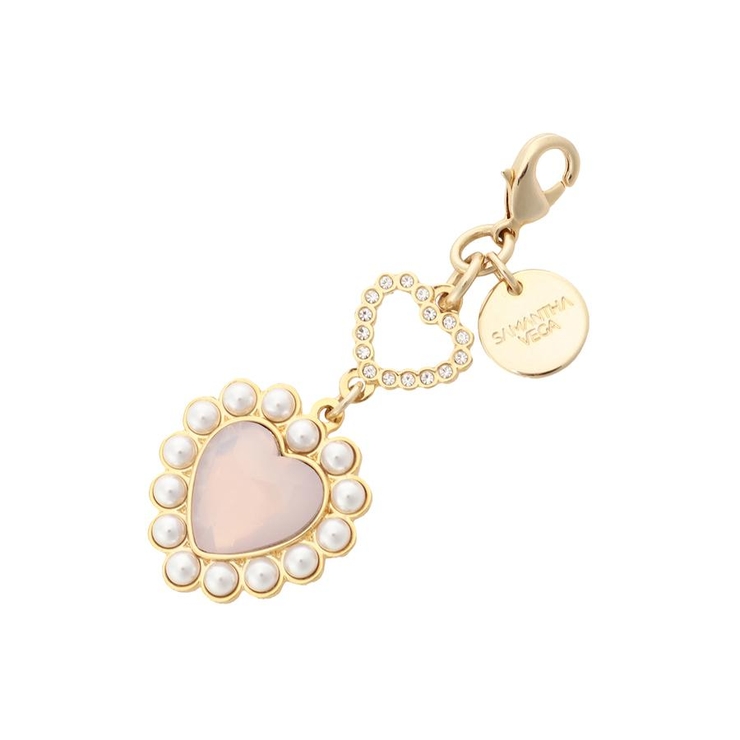 ピンク | カラーパールハートファスナーチャーム | SAMANTHAVEGA