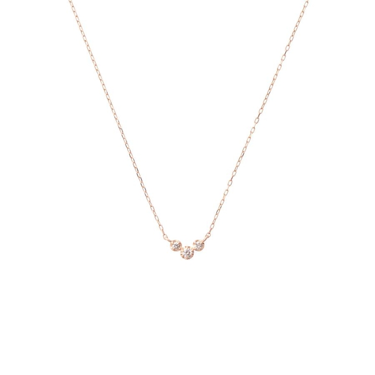 K10 PG | K10 PG 3石ダイヤモンドネックレス | Samantha Tiara