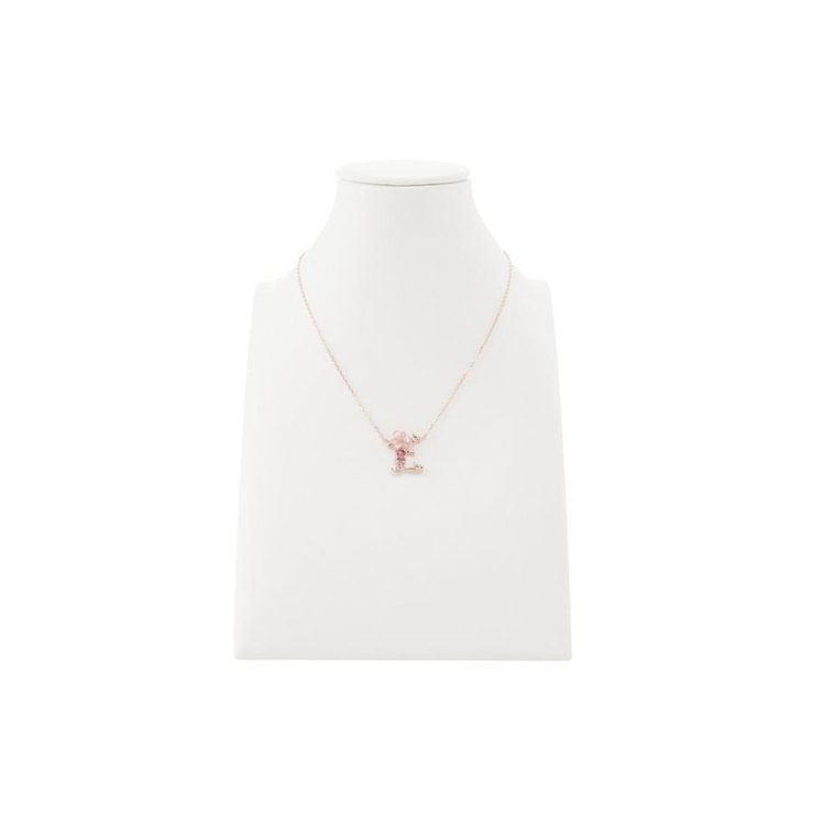 K18 SPG フラワーレターズイニシャルネックレス 小 (E) | Samantha Tiara | 詳細画像4 