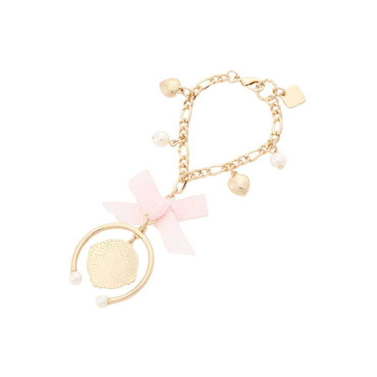 ハートビジュー付きカラーイニシャルバッグチャーム H | & chouette | 詳細画像2 