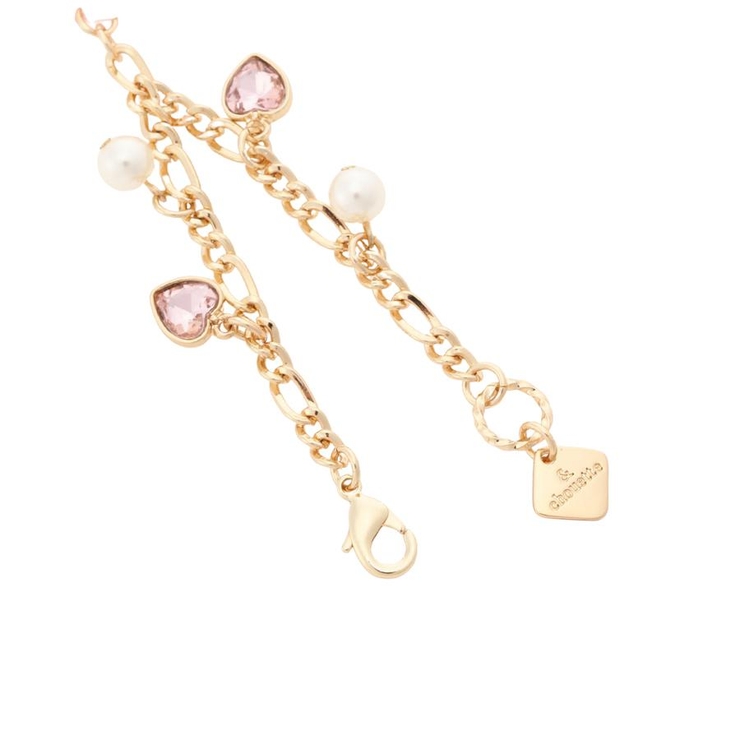 ハートビジュー付きカラーイニシャルバッグチャーム H | & chouette | 詳細画像3 