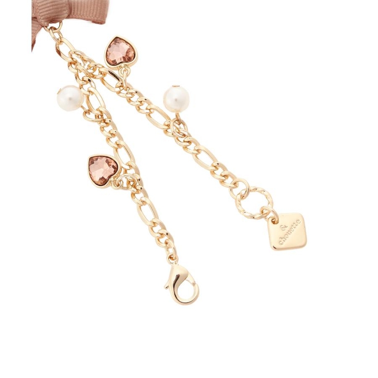 ハートビジュー付きカラーイニシャルバッグチャーム J | & chouette | 詳細画像3 