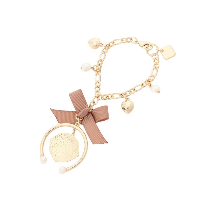 ハートビジュー付きカラーイニシャルバッグチャーム J | & chouette | 詳細画像2 