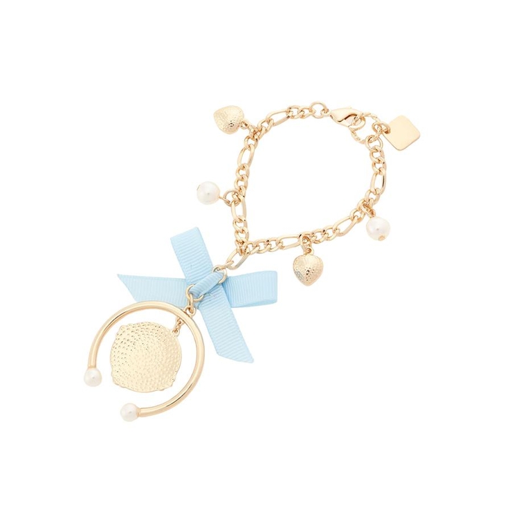 ハートビジュー付きカラーイニシャルバッグチャーム K | & chouette | 詳細画像2 