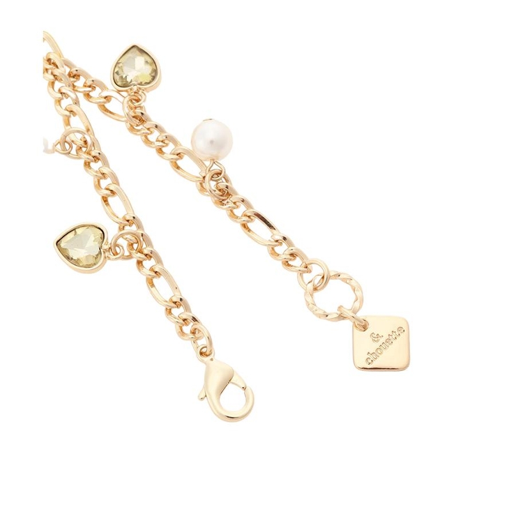 ハートビジュー付きカラーイニシャルバッグチャーム N | & chouette | 詳細画像3 