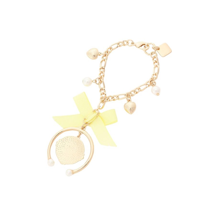 ハートビジュー付きカラーイニシャルバッグチャーム N | & chouette | 詳細画像2 