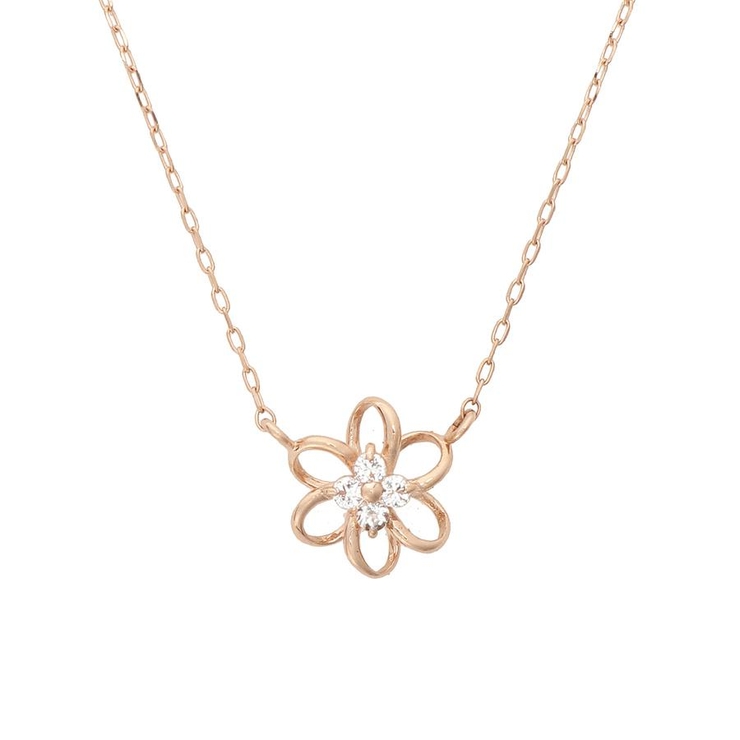 K10 PG | K10 PG ストーンフラワーネックレス(小) | Samantha Tiara