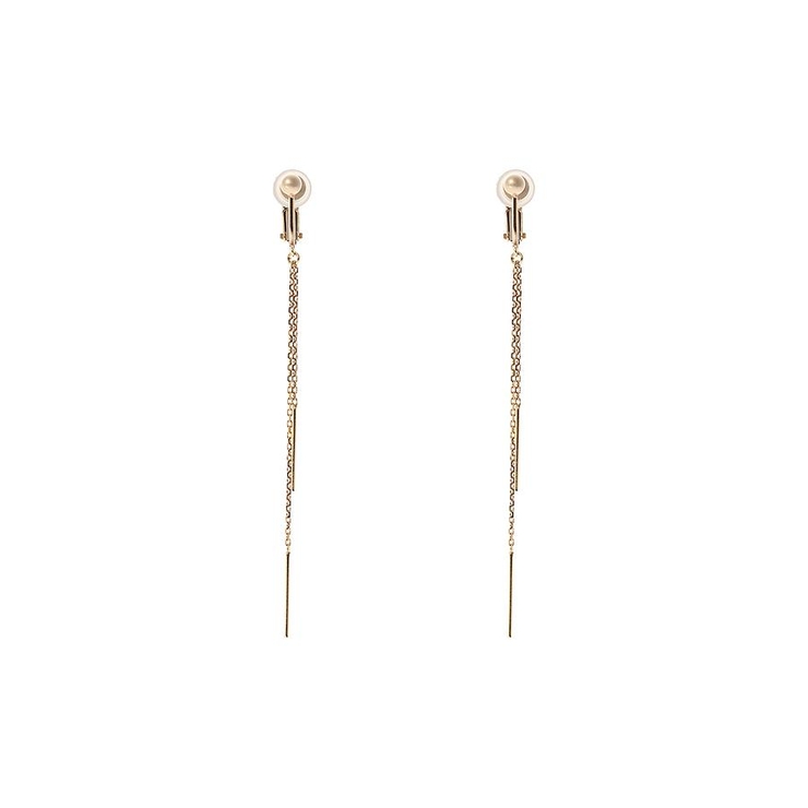 K10 YG | K10 YG シンプルロングイヤリング | Samantha Tiara