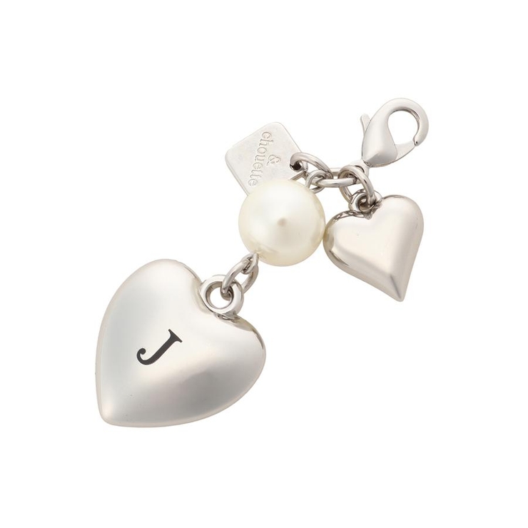 シルバー | イニシャルハートファスナーチャーム J | & chouette