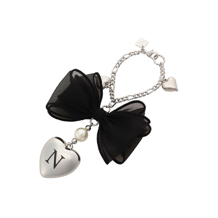 イニシャルハートリボンチャーム N | & chouette | 詳細画像1 