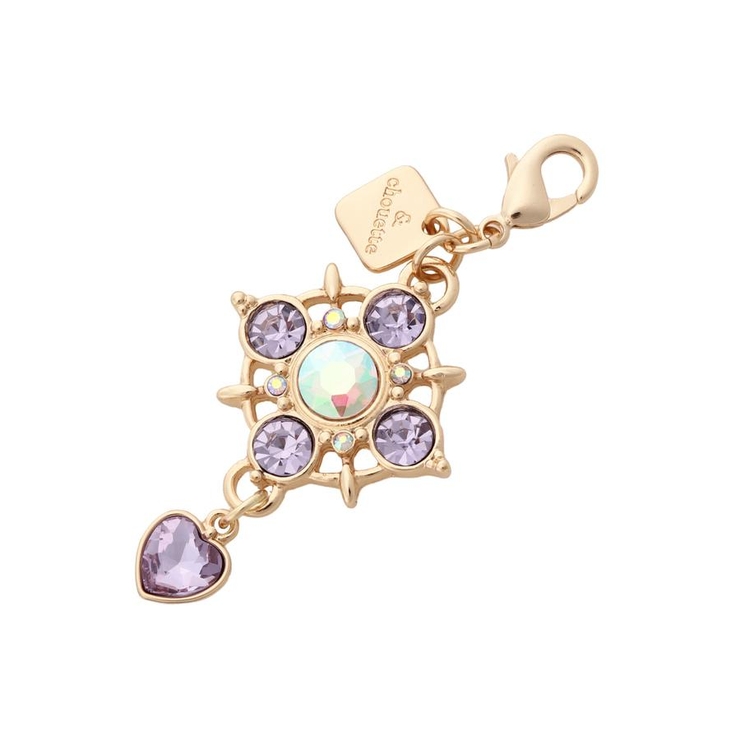 ラベンダー | クリスタル スウィングハートファスナーチャーム | & chouette