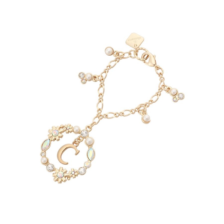 ゴールド | フラワーサークルイニシャルチャームC | & chouette