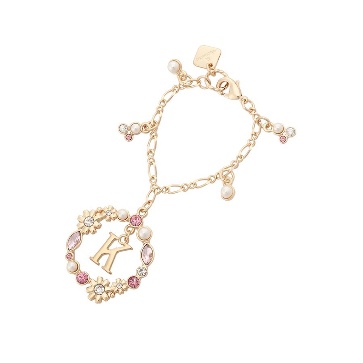 ゴールド | フラワーサークルイニシャルチャームK | & chouette