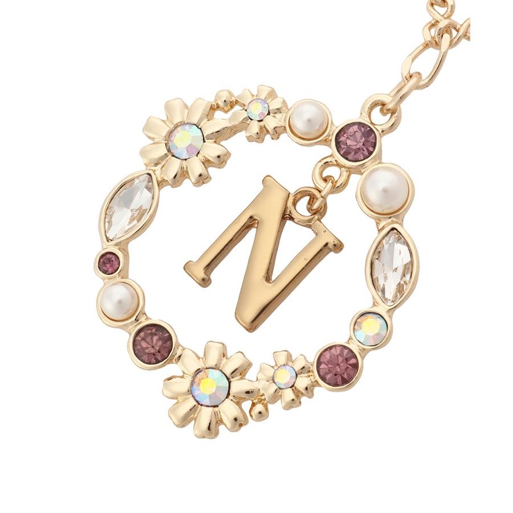 フラワーサークルイニシャルチャームN | & chouette | 詳細画像2 