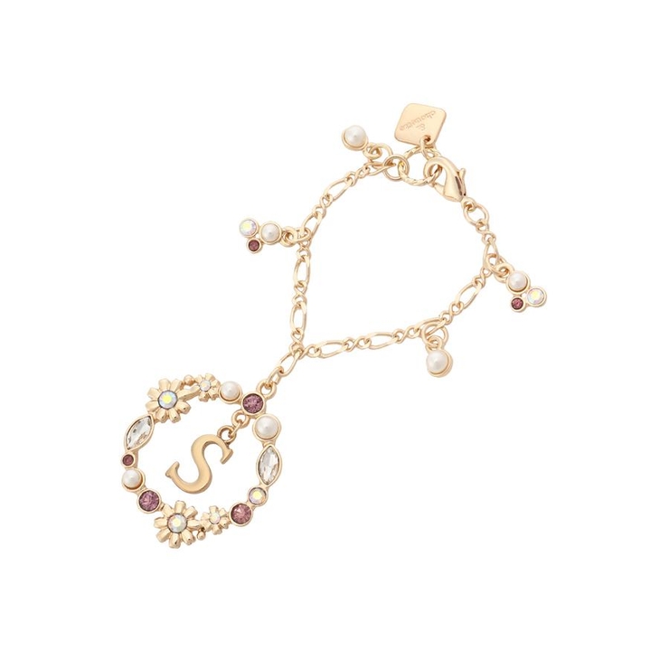 ゴールド | フラワーサークルイニシャルチャームS | & chouette