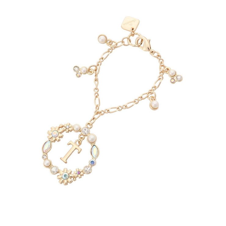 ゴールド | フラワーサークルイニシャルチャームT | & chouette