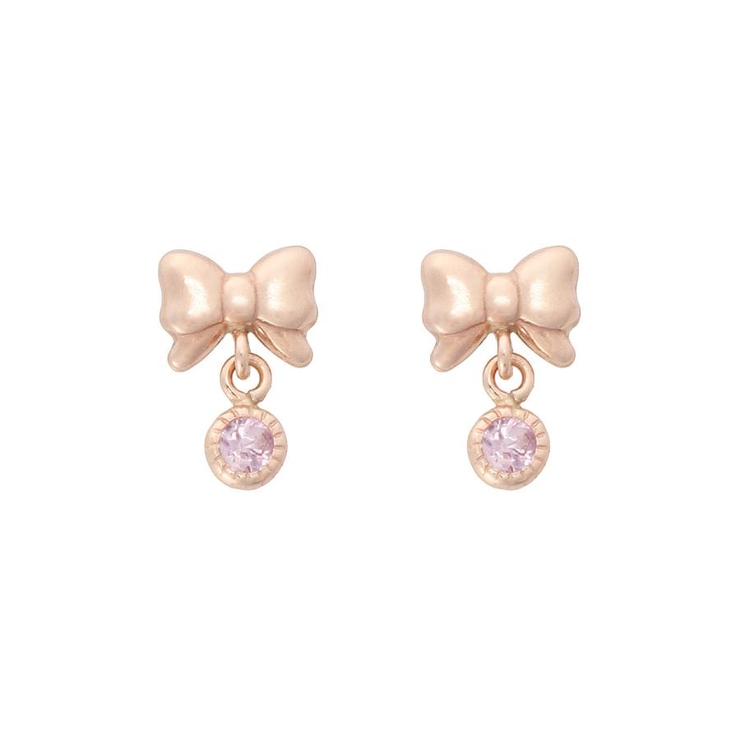 K10 PG | K10 PG リボンピアス≪9月 誕生石≫ | Samantha Tiara