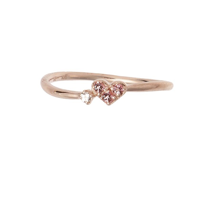 K10 ハートピンキーリング[品番：STJW0006397]｜Samantha Tiara 