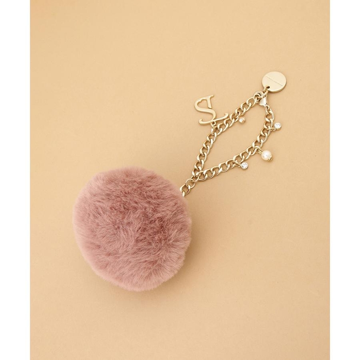 ピンクベージュ | ソフトファーロゴチャーム | Samantha Thavasa