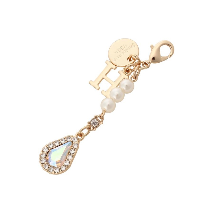 ゴールド | ドロップビジューイニシャルチャームH | SAMANTHAVEGA