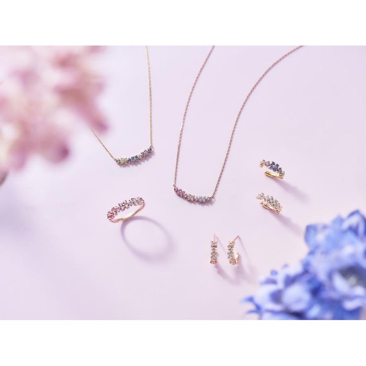 フラワーモチーフバンド ピアス(クリア) | Samantha Tiara | 詳細画像4 